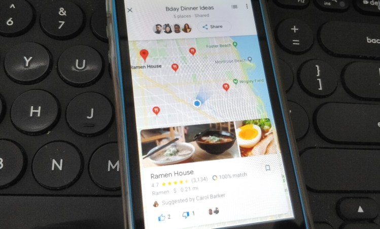 Google Maps' group planning tools arrive on mobile