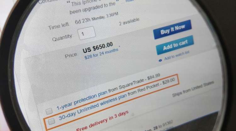 eBay wants to sell you wireless plans when buying your phone