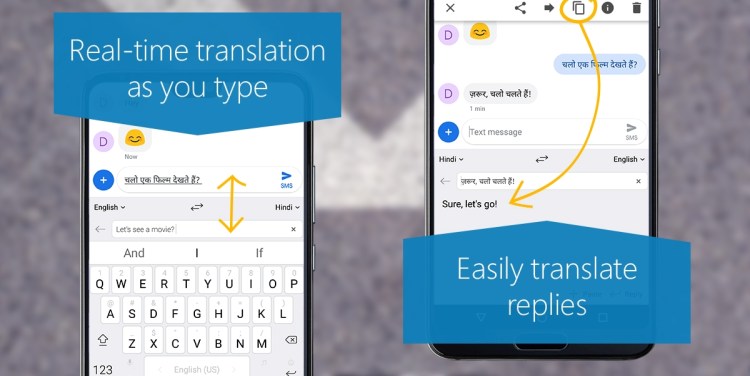 SwiftKey & Microsoft Translator: English to Hindi