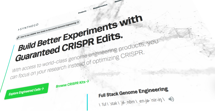 Synthego homepage