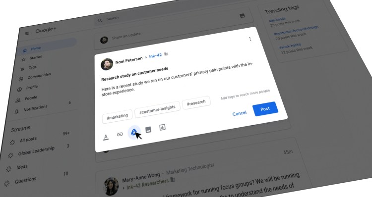 Google Plus in G Suite