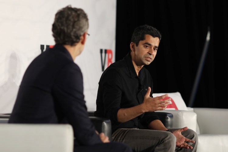 Pandora director of data science Sid Patel speaks with VentureBeat founder Matt Marshall onstage at VB Summit held Mill Valley, California
