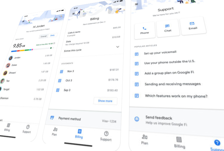 Google Fi app for iOS
