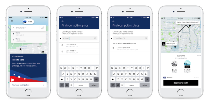Uber election ride-sharing