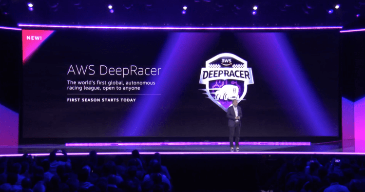 AWS CEO Andy Jassy announces the launch of the DeepRacer League