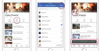 Facebook now lets you send collections of saved gift ideas or shopping lists to friends