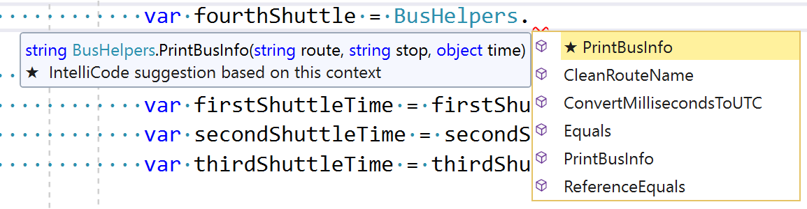Visual Studio 2019 Intellicode