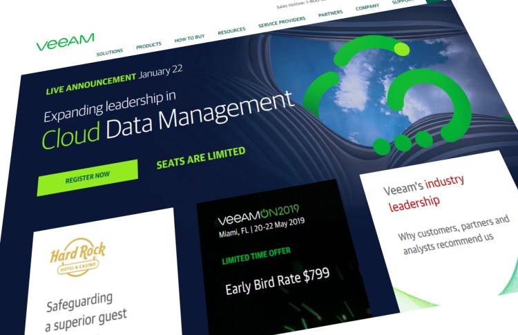 Veeam homepage