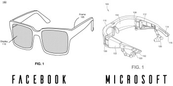 Facebook and Microsoft patent filings offer dueling visions of small AR headsets