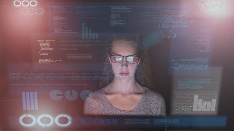 Network security officer looking over security vulnerabilities