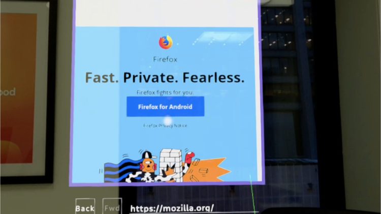 Firefox Reality for Microsoft HoloLens 2 will be based upon the Magic Leap app, but with more polish.