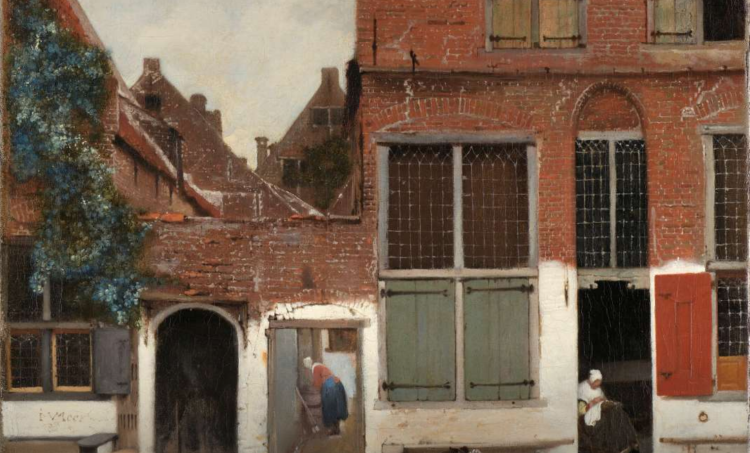 Part of Vermeer's The Little Street, from the Rijksmuseem