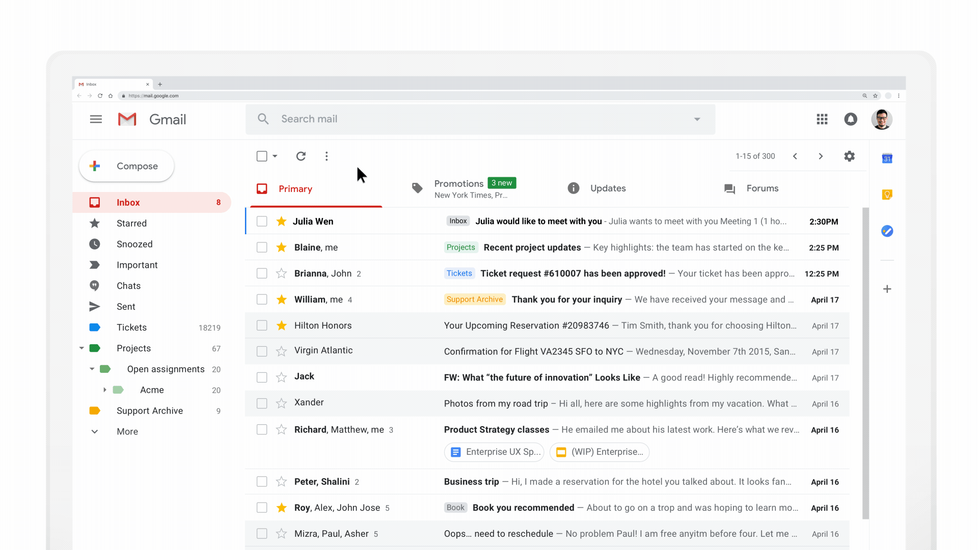 Dynamic email with Doogle