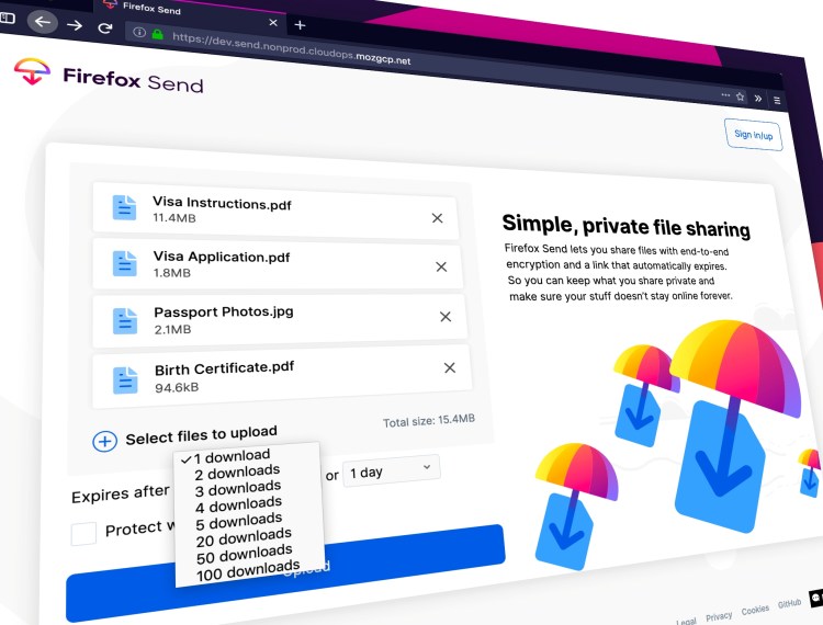 Firefox Send
