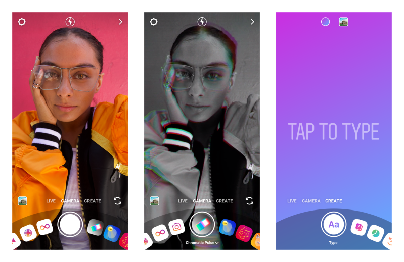 Instagram camera and Create Mode