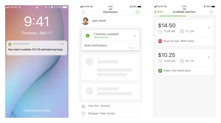 Instacart On-Demand shopping
