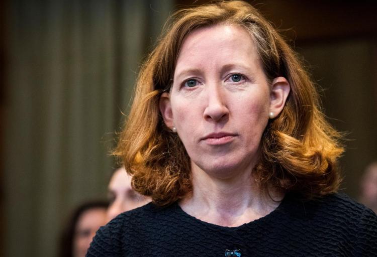 Jennifer Newstead, Legal Advisor, U.S. Department of State, attends a hearing for alleged violations of the 1955 Treaty of Amity between Iran and the U.S., at the International Court in The Hague, Netherlands August 27, 2018. 