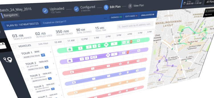 Locus dashboard: Route optimization
