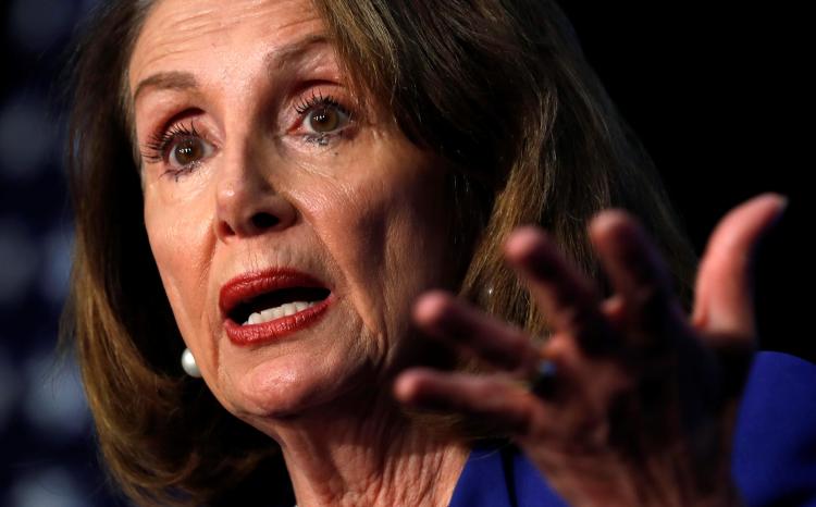 Speaker of the House Nancy Pelosi addresses guests at an event hosted by the Economic Club of Washington in Washington, U.S., March 8, 2019. 