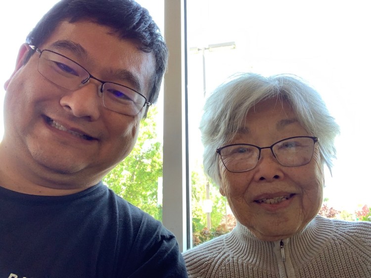 Dean Takahashi and his mother Hiroko.