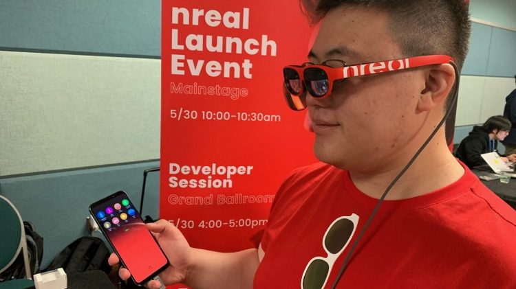 Nreal on display at the AWE event.