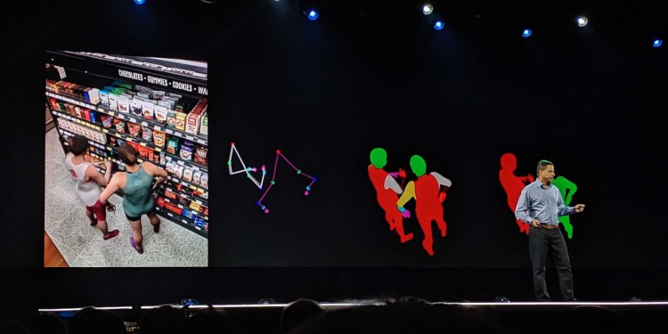 Dilip Kumar VP Amazon Go talks about challenges the AI system at re:Mars conference at the Aria Hotel in Las Vegas