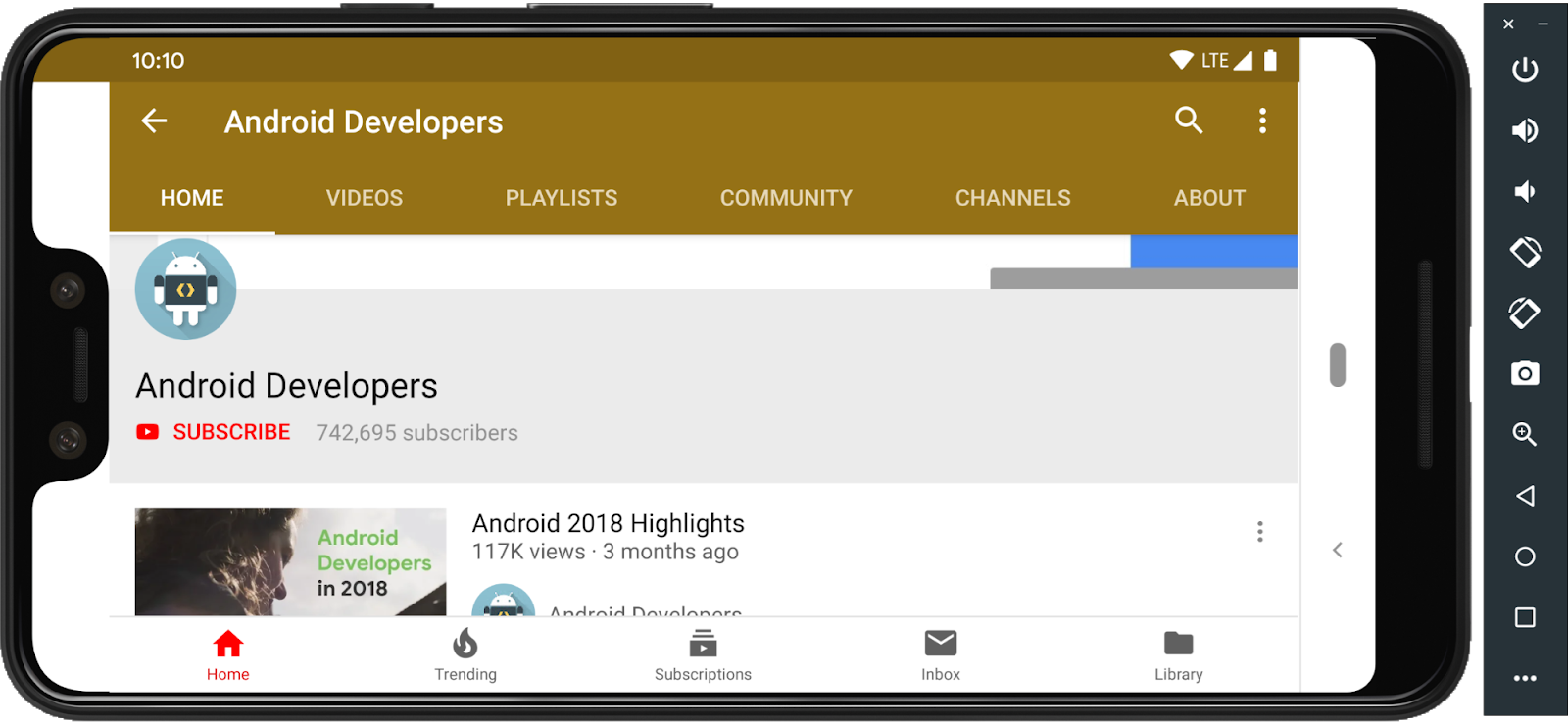 Android Q Beta 4 -- Android Emulator