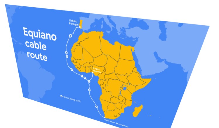 Google's Equiano subsea cable will run from Portugal to South Africa, with an additional touchpoint in Nigeria