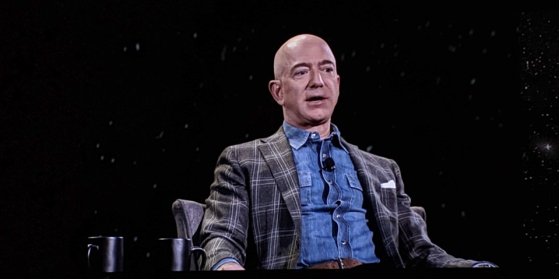 Amazon and Blue Origin CEO Jeff Bezos talks about space, the future of tech, and other topics at the Amazon re:Mars conference in Las Vegas