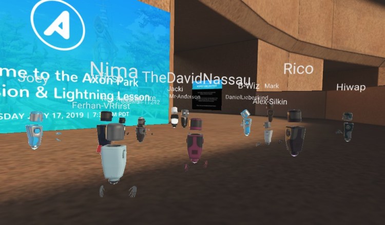 Live VR training with Axon Park
