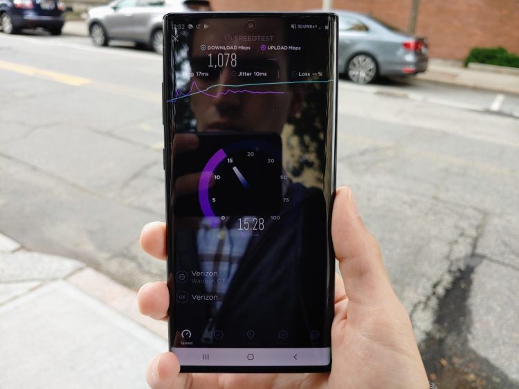 5G Verizon test Galaxy Note10 5G
