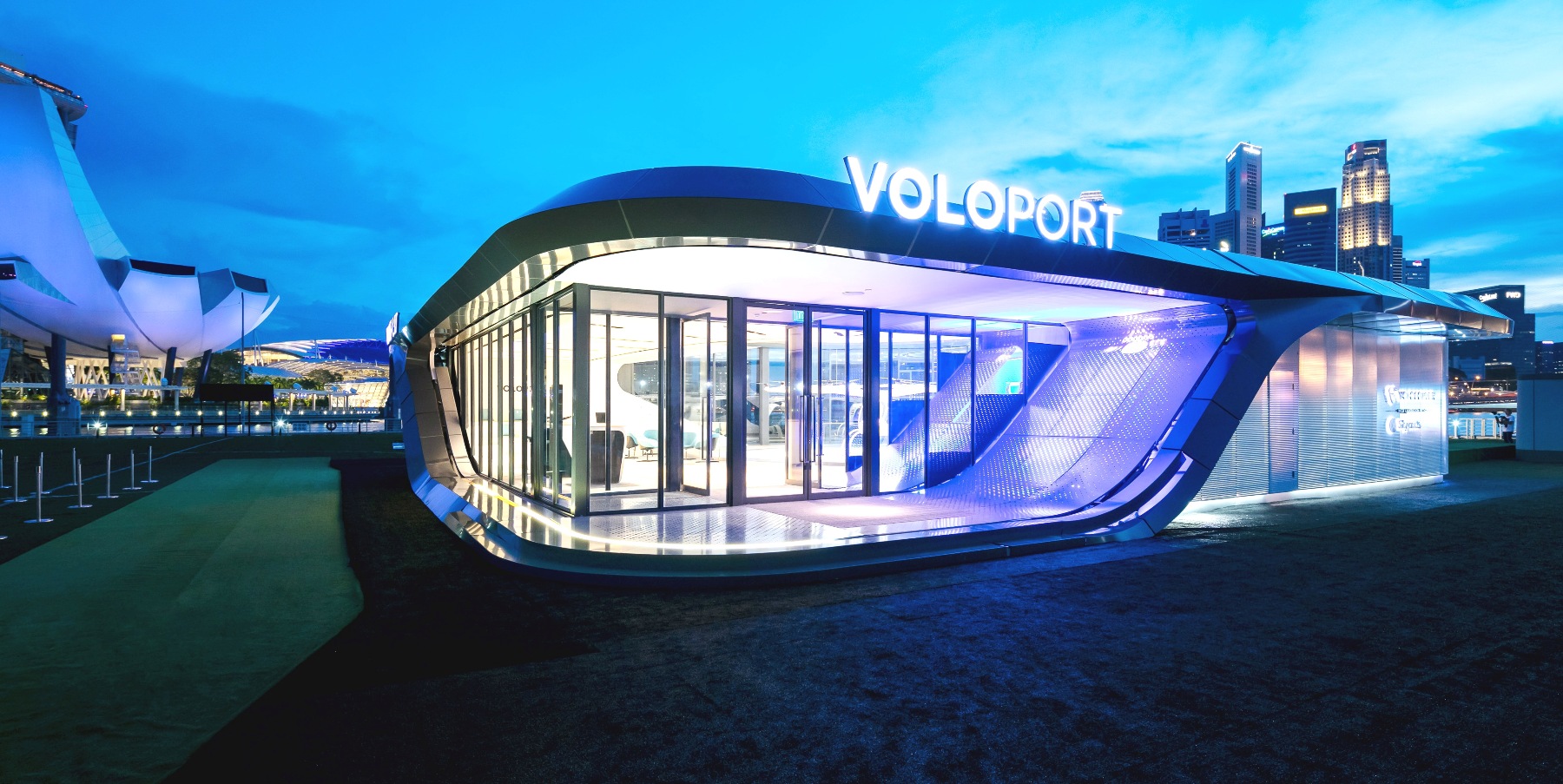 Volocopter "Voloport" in Singapore showcases 