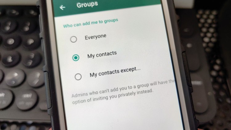 WhatsApp Group Option