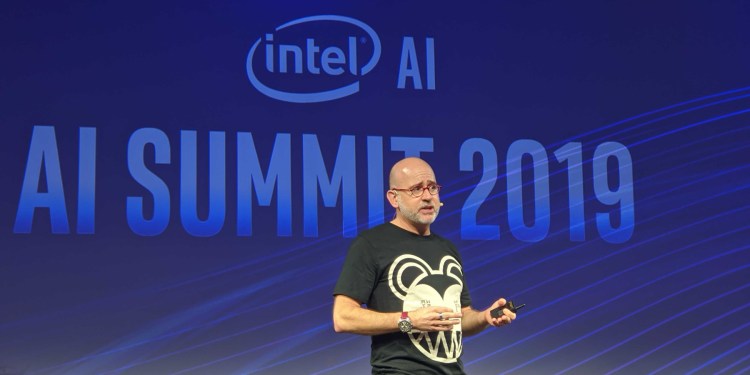 Intel VP of IoT Jonathan Ballon onstage at The Village in San Francisco for Intel AI Summit 2019