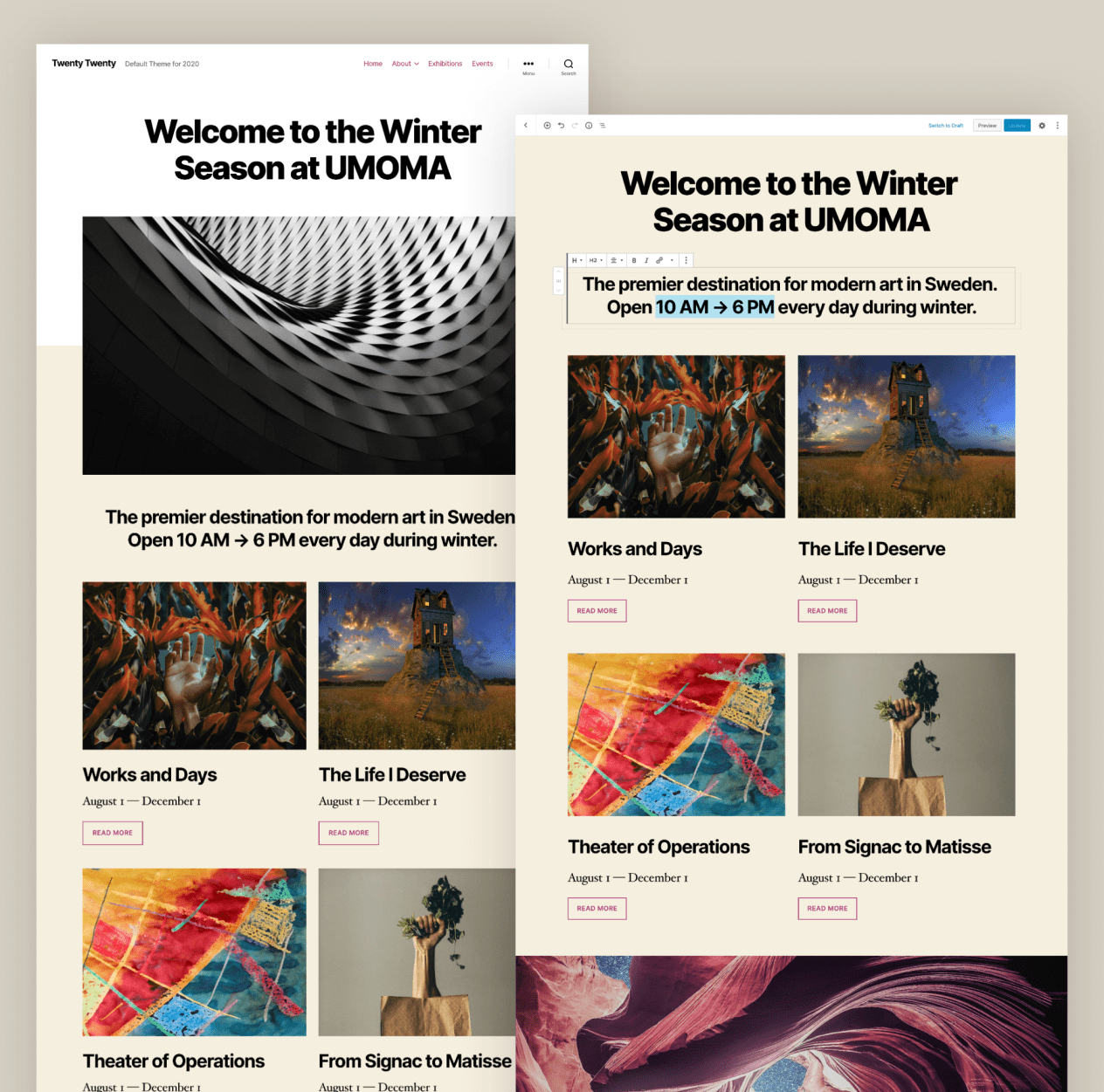 WordPress Twenty Twenty theme