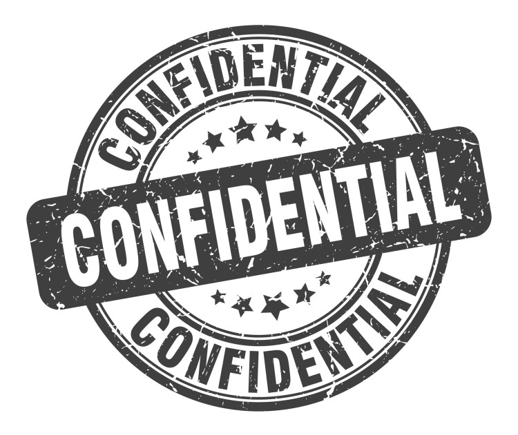 confidential round grunge isolated stamp