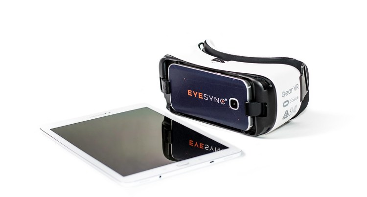 Eye-Sync VR headset and tablet.