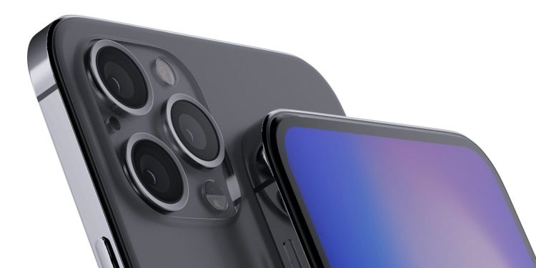 A conceptual rendering of the iPhone 12 Pro by Ben Geskin and Aziz Ghaus.