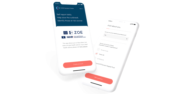 Covid Symptom Tracking app