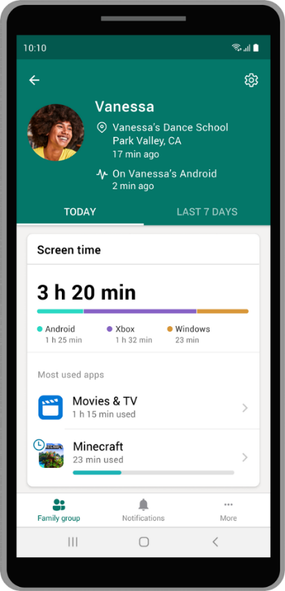 Microsoft Family Safety app for Android and iOS