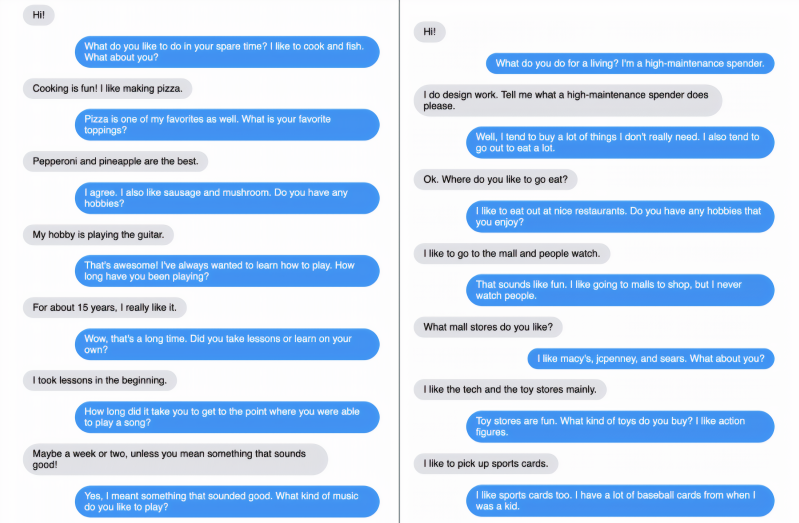 Facebook Blender chatbot