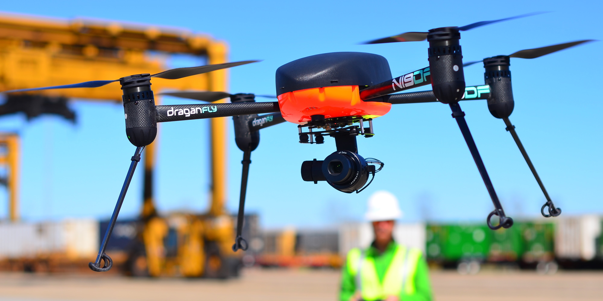 Draganfly drone at construction site