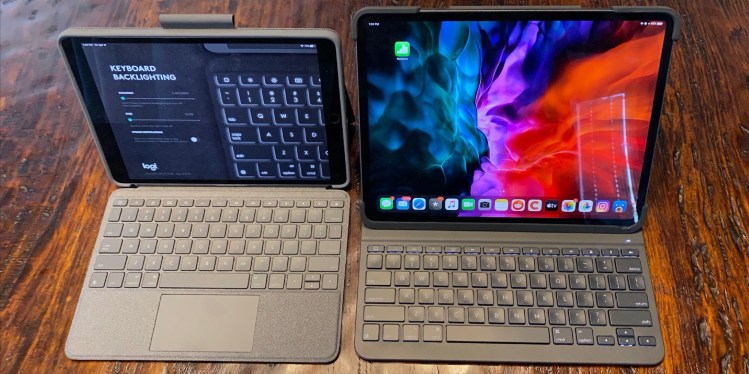 Logitech's new Combo Touch adds both a trackpad and a keyboard to three different iPad models, while its Slim Folio Pro for iPad Pro only adds a keyboard.