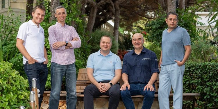 From left to right: Runa Capital partners Dmitry Galperin, Dmitry Chikhachev, Andrey Bliznyuk, Sergei Beloussov and Ilya Zubarev.