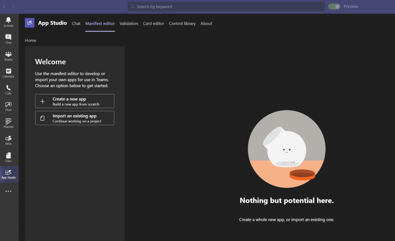 App Studio from Microsoft Teams
