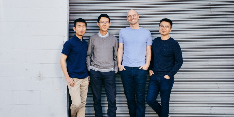 Covariant founders left to right: Rocky Duan, Tianhao Zhang, Pieter Abbeel, and Peter Chen