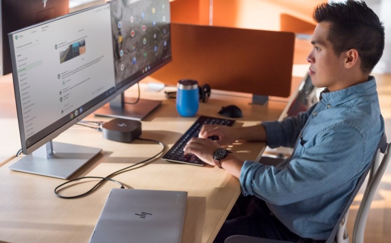 HP's Elite Chromebooks let you work on multi-screen monitors.