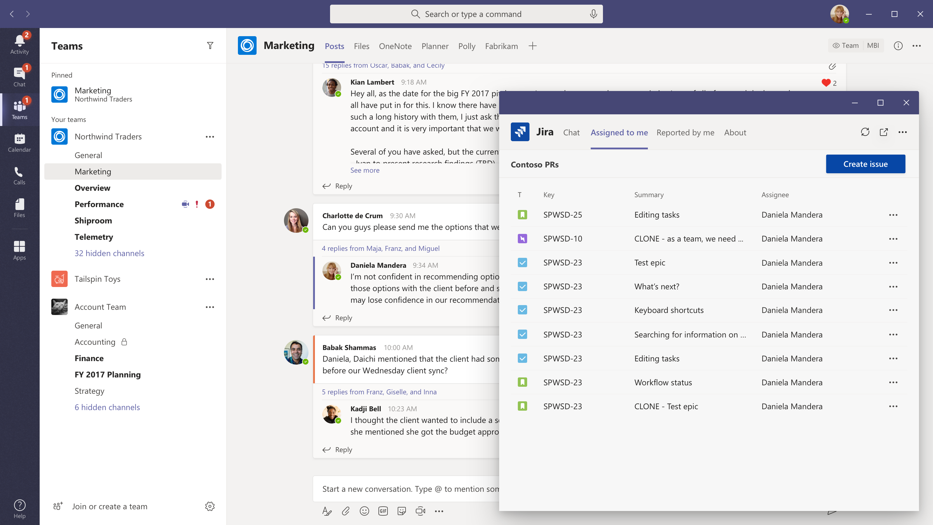 Microsoft Teams pop-out apps and tabs