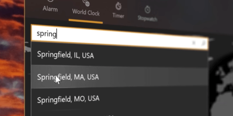 Microsoft's WinUI in Alarms & Clock app