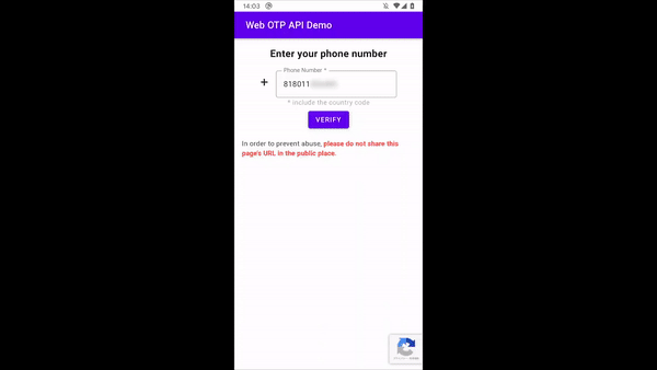 Web OTP API